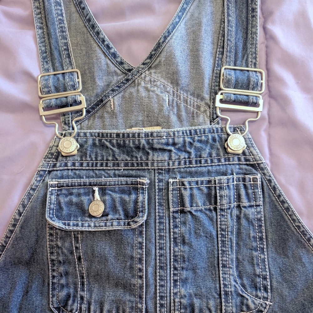 Gap Industrial Overall Shorts Blue Jean Romper